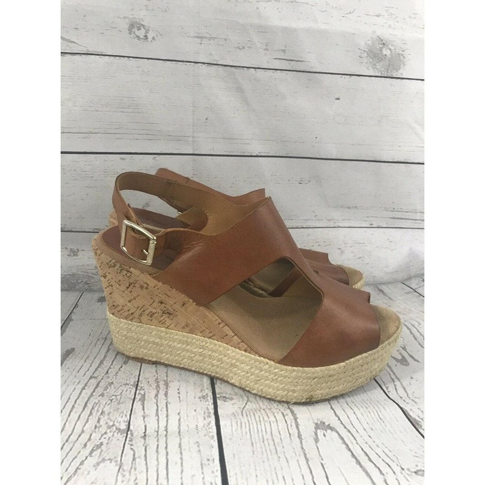 Bettye Muller Espadrille Platform Wedge Leather